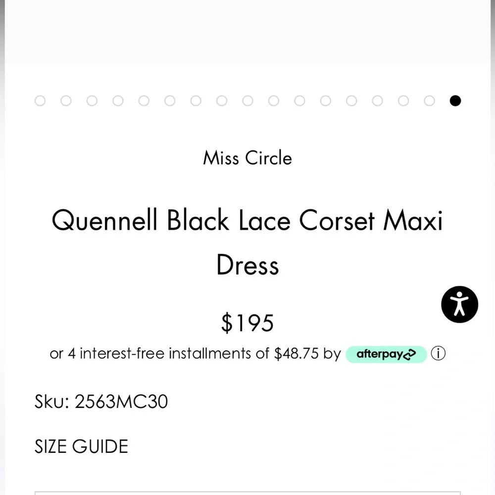 Miss Circle Quennell Black Lace mesh Ruffle Corset formal Maxi Dress - Picture 8 of 11